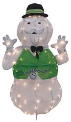 Sam the Snowman 32 in. Tinsel-Light Display 46418