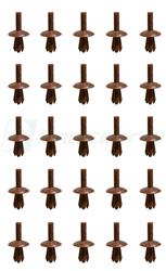 Precision Replacement Parts - Interior Trim Panel Fasteners for 1970-1972 240Z, 1974-1975 260Z, 1975-1978 280Z - 6105 002/25 BRN