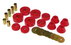 Prothane 7-107 Red Body and Cab Mount Bushing Kit 20 Piece 