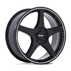 Petrol Wheel P2E Gloss Black Wheels with Machined Lip 18x8