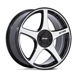 Petrol Wheel P2E Gloss Black Wheels with Machined Face 19x8