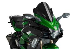 Puig Z-Racing Windscreens for 2018 ZX1000 NINJA H2 SX, 2018-2022 ZX1000 NINJA H2 SX SE, 2019-2021 ZX1000 NINJA H2 SX SE+ - 9704N