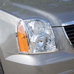 Putco Chrome Headlight Trim Sets for 2007-2014 YUKON, YUKON XL 1500, 2007-2013 YUKON XL 2500 - 401507