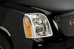 Putco Chrome Headlight Trim Sets for 2007-2014 YUKON, YUKON XL 1500, 2007-2013 YUKON XL 2500 - 401507