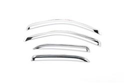 Putco Element Chrome Window Visors for 2014-2019 SIERRA 1500, SILVERADO 1500 - 480442