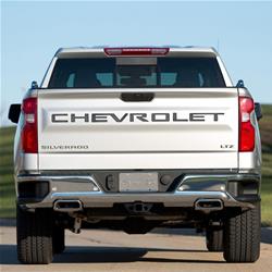 Putco Stainless Steel Tailgate Lettering Kits for 2020-2021 SILVERADO 3500 HD, SILVERADO 2500 HD, 2019-2025 SILVERADO 1500 - 55551BPGM