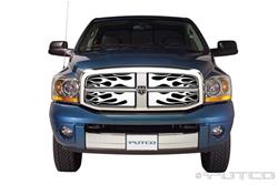 Putco Flaming Inferno Stainless Steel Grilles for 2006-2008 RAM 1500, RAM 2500, RAM 3500 - 89156