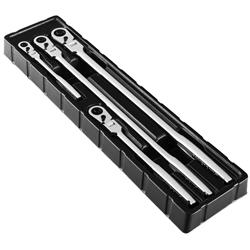 Powerbuilt 4-Piece Pro Tech Flex-Head Long-Reach Ratchet Sets