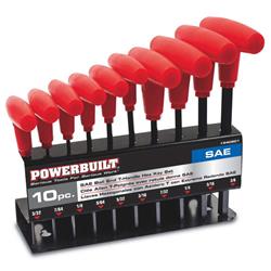 Powerbuilt 10-Piece T-Handle Hex Key Wrench Sets 940201