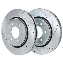 FORD F-150 Brake Rotors - Cross-drilled and slotted surface Rotor