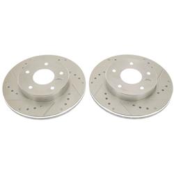 Brake Rotors - Cross-drilled and slotted surface Rotor Style