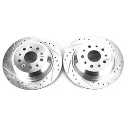 Power Stop JBR308XPR Rear Evolution Drilled & Slotted Rotor Pair 