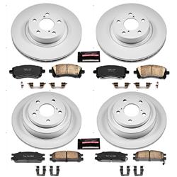 PowerStop Z17 Evolution Plus GEOMET Coated Brake Kits for 1998 IMPREZA, 1997-1999 LEGACY - CRK1121