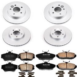 PowerStop Z17 Evolution Plus GEOMET Coated Brake Kits for 1996-1997 COUGAR, THUNDERBIRD, 1993-1998 MARK VIII - CRK1319