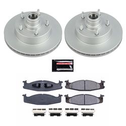 PowerStop Z17 Evolution Plus GEOMET Coated Brake Kits for 1994-2001 E-150 ECONOLINE, 1994-1996 F-150 - CRK1831