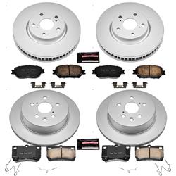 PowerStop Z17 Evolution Plus GEOMET Coated Brake Kits for 2006 GS300, 2010-2013 IS250 - CRK4072