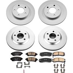 PowerStop Z17 Evolution Plus GEOMET Coated Brake Kits for 2005 BONNEVILLE, LESABRE, PARK AVENUE - CRK4379