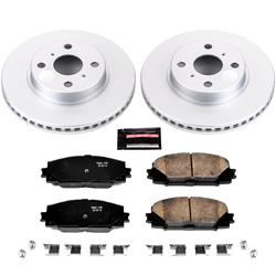 PowerStop Z17 Evolution Plus GEOMET Coated Brake Kits for 2013 IQ, 2012-2019 PRIUS C, 2007-2018 YARIS - CRK5863