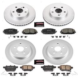 PowerStop Z17 Evolution Plus GEOMET Coated Brake Kits for 2011-2013 CT200H, 2010-2015 PRIUS, 2012-2015 PRIUS PLUG-IN - CRK5871