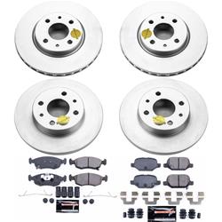 PowerStop Z23 Evolution Sport GEOMET Coated Brake Kits for 2012-2017 500 - CRK6291