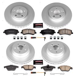 PowerStop Z23 Evolution Sport GEOMET Coated Brake Kits for 2013-2015 GLK250, 2010-2015 GLK350 - CRK6604