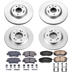PowerStop Z17 Evolution Plus GEOMET Coated Brake Kits for 2014-2016 CADENZA, 2015 SONATA - CRK7114