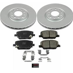 PowerStop Z17 Evolution Plus GEOMET Coated Brake Kits for 2016-2021 500X, 2017-2022 COMPASS, 2015-2023 RENEGADE - CRK7299