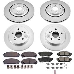 PowerStop Z17 Evolution Plus GEOMET Coated Brake Kits for 2015-2017 NX200T, 2018-2021 NX300, 2015-2021 NX300H - CRK7605