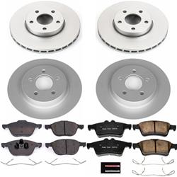 PowerStop Z23 Evolution Sport GEOMET Coated Brake Kits for 2012-2013 C30, 2004-2011 S40 - CRK7635