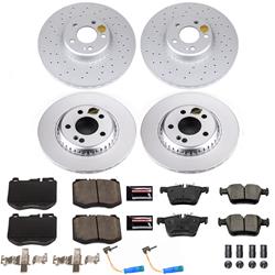 PowerStop Z23 Evolution Sport GEOMET Coated Brake Kits for 2015-2023 C300, 2016-2018 C350E, 2015 C400 - CRK8050