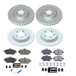 PowerStop Z17 Evolution Plus GEOMET Coated Brake Kits for 2015-2020 GLA250, 2017-2019 QX30 - CRK8262