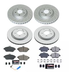 PowerStop Z17 Evolution Plus GEOMET Coated Brake Kits for 2014-2019 CLA250 - CRK8265