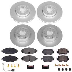 PowerStop Z23 Evolution Sport GEOMET Coated Brake Kits for 2015-2021 GOLF, 2015-2019 GOLF SPORTWAGEN - CRK8363