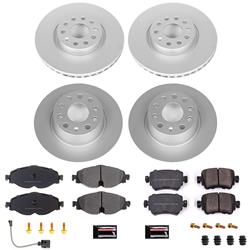 PowerStop Z23 Evolution Sport GEOMET Coated Brake Kits for 2017-2019 GOLF ALLTRACK, 2015-2018 GTI, 2021-2022 PASSAT - CRK8364
