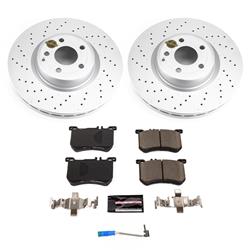 PowerStop Z23 Evolution Sport GEOMET Coated Brake Kits for 2015-2016 SL400, 2017-2020 SL450, 2013-2020 SL550 - CRK8704