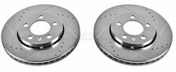 PowerStop Evolution Drilled and Slotted Rotors for 2002-2003 GOLF, 2003-2005 JETTA, 2000-2006 TT QUATTRO - EBR-647XPR