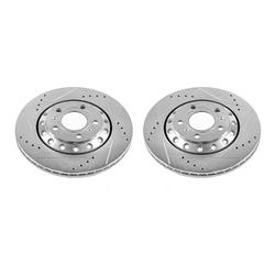 PowerStop Evolution Drilled and Slotted Rotors for 2003-2010 A8 QUATTRO, 2004-2006 PHAETON - EBR1010XPR