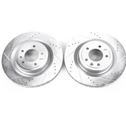 PowerStop Evolution Drilled and Slotted Rotors for 2014-2017 RANGE ROVER SPORT, RANGE ROVER, 2017 DISCOVERY - EBR1496XPR