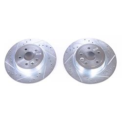PowerStop Evolution Drilled and Slotted Rotors for 2016-2019 RANGE ROVER EVOQUE - EBR1654XPR