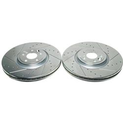 PowerStop Evolution Drilled and Slotted Rotors for 2017-2020 F-PACE, 2018-2020 RANGE ROVER VELAR - EBR1686XPR