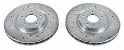 PowerStop Evolution Drilled and Slotted Rotors for 2003-2009 350Z, 2003-2004 G35 - JBR-1107XPR