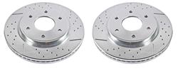 PowerStop Evolution Drilled and Slotted Rotors for 2005-2006 ARMADA, 2005 QX56, 2005-2007 TITAN - JBR-1161XPR