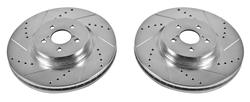 PowerStop Evolution Drilled and Slotted Rotors for 2014-2018 FORESTER, 2005-2014 LEGACY, 2010-2014 OUTBACK - JBR-1318XPR