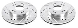 PowerStop Evolution Drilled and Slotted Rotors for 2004-2011 CIVIC, 2011-2015 CR-Z, 2002-2006 RSX - JBR-962XPR