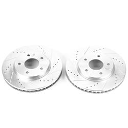PowerStop Evolution Drilled and Slotted Rotors for 2015-2018 CITY EXPRESS, 2011-2025 LEAF, 2013-2021 NV200 - JBR1557XPR