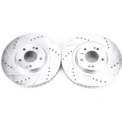 PowerStop Evolution Drilled and Slotted Rotors for 2013-2018 SANTA FE SPORT, 2015-2020 SORENTO - JBR1706XPR