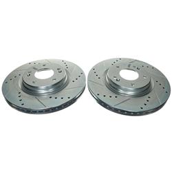 PowerStop Evolution Drilled and Slotted Rotors for 2021-2023 ELANTRA, 2021-2024 K5, 2020-2025 SONATA - JBR1908XPR