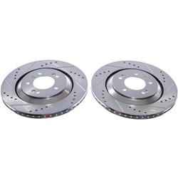 PowerStop Evolution Drilled and Slotted Rotors for 2022-2025 ELANTRA N, 2022-2023 KONA N, 2019-2022 VELOSTER N - JBR1937XPR