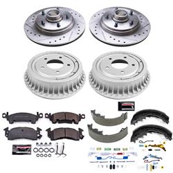 PowerStop Z23 Evolution Sport Disc and Drum Brake Upgrade Kits for 1990-1993 ASTRO - K15047DK