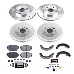 PowerStop Z23 Evolution Sport Disc and Drum Brake Upgrade Kits for 2001-2002 RAV4 - K15063DK